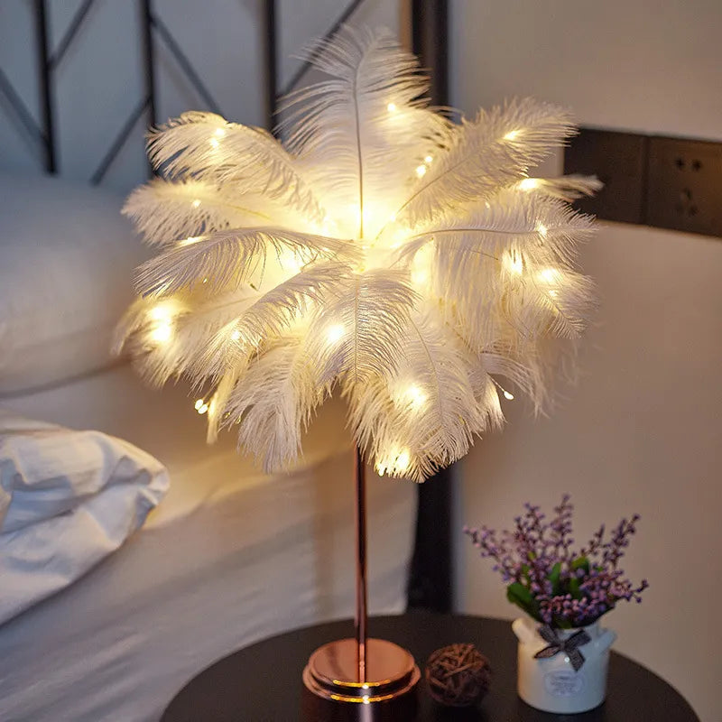 "Glowing Feathers" LED Table Lamp - by Cristian Moretti - Cristian Moretti