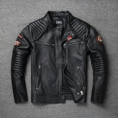 "Death Rider" - Genuine Cowhide Leather Motorcycle Jacket by Cristian Moretti® - Cristian Moretti