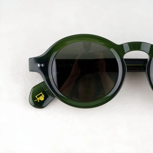 Luxury Fashion Trend Vintage Sunglasses FOYGEL Solid Thick Acetate UV400 Polarized Retro Round Frog's Eye Style Original Quality