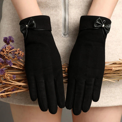 "Velvet Touch" Bow Gloves