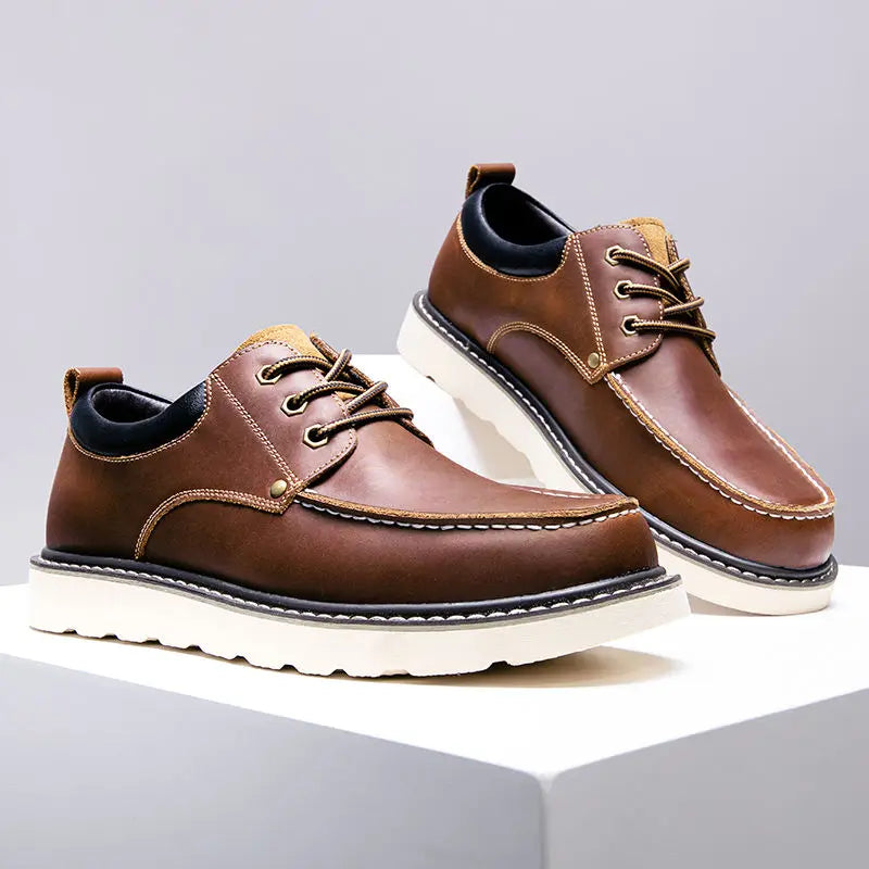 "Tiziano" Leather Oxford Sneakers