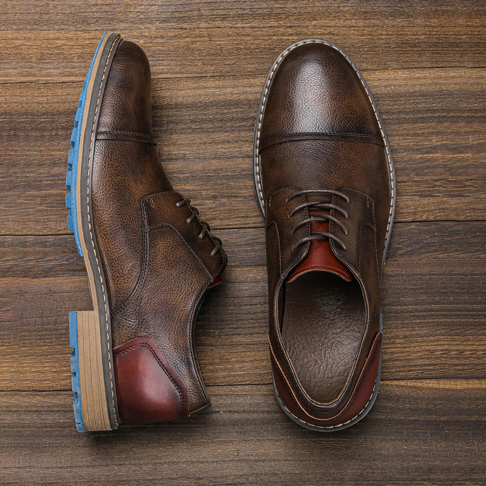 "Rustic Baron" Vegan Leather Oxford Shoes - Cristian Moretti