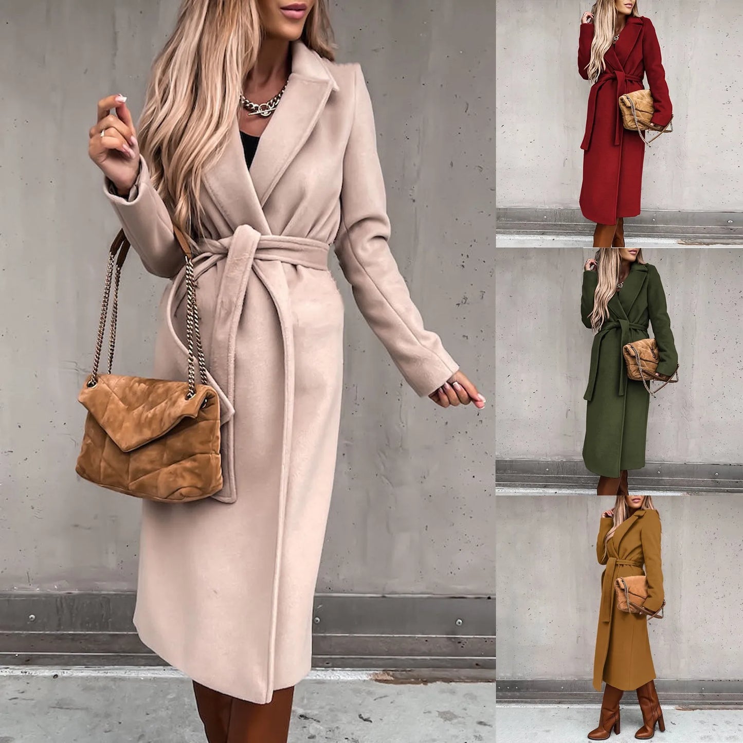 "Sofia" Classic Belted Coat