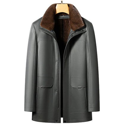 "Mauro" Genuine Leather Coat