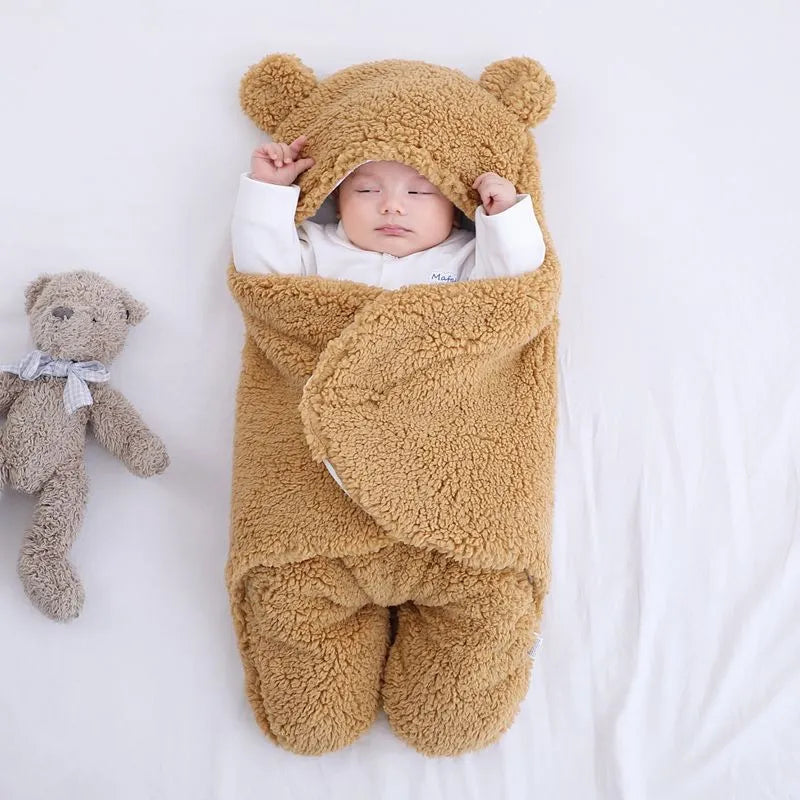 Newborn Baby Sleeping Bags Soft Baby Wrap Blankets Bedding Envelope For Newborn Thicken Fleece Infant Sleepsack 0-6 Months - Cristian Moretti