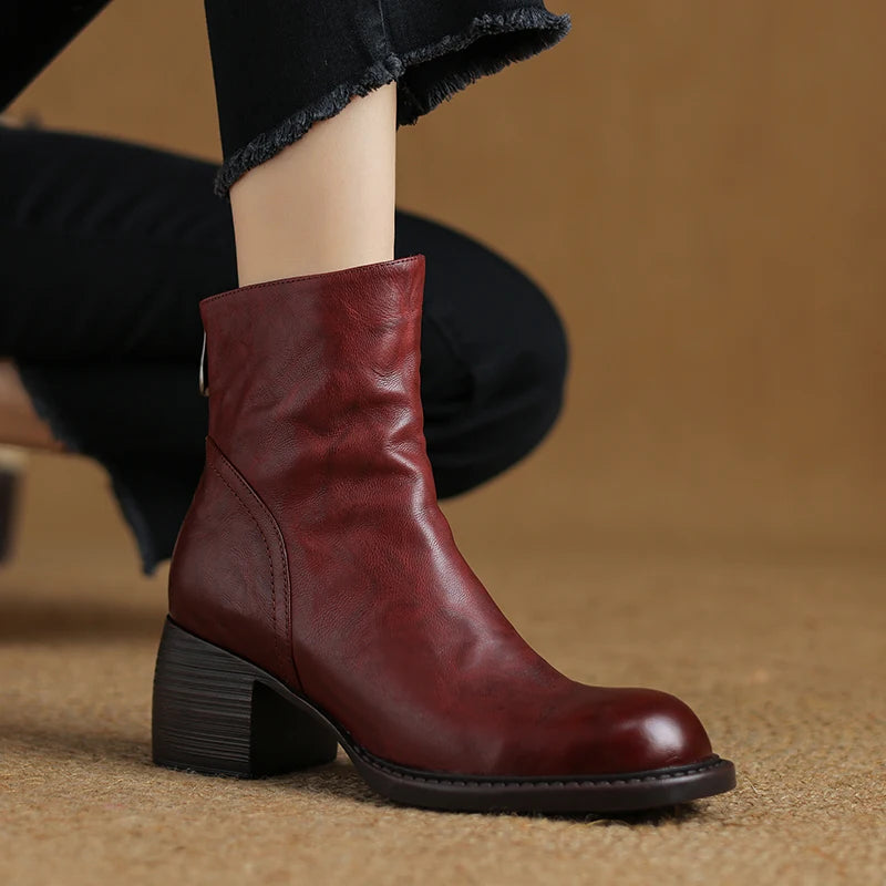 "Liliana" Leather Ankle Boots