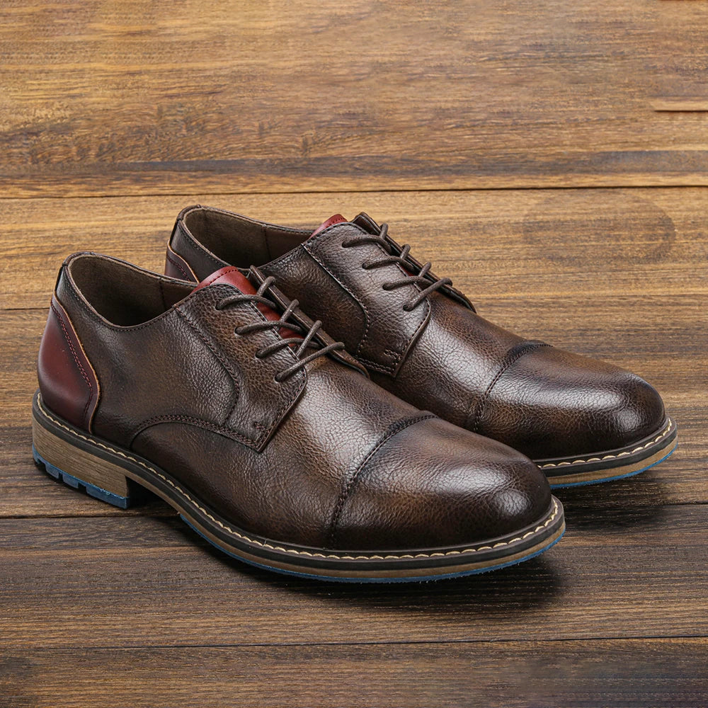 "Rustic Baron" Vegan Leather Oxford Shoes - Cristian Moretti