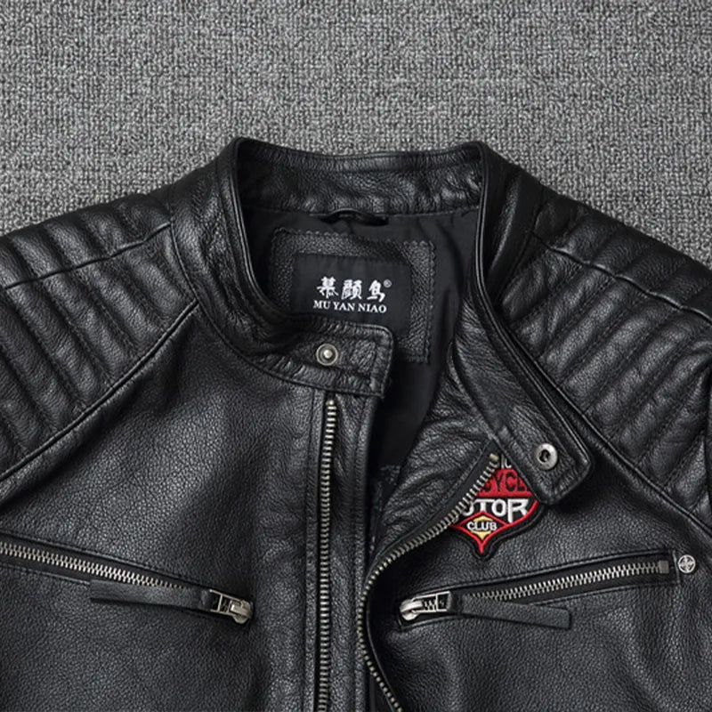 "Death Rider" - Genuine Cowhide Leather Motorcycle Jacket by Cristian Moretti® - Cristian Moretti