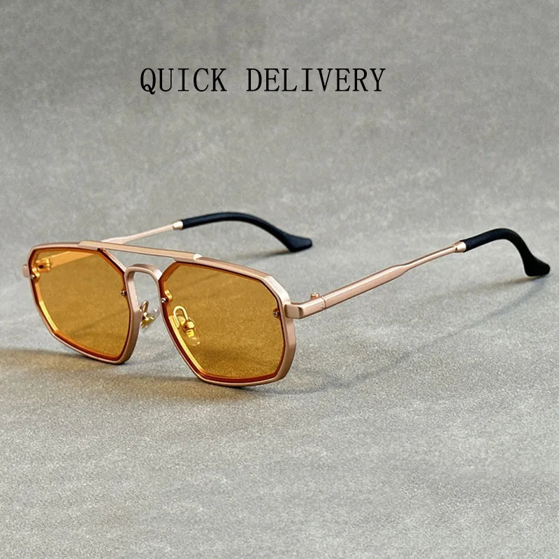 heavy metal Steampunk Sunglasses For Men New Retro Punk Fashion Glasses Luxe Vintage Gafas De Sol Hombre Lunette De Soleil Homme