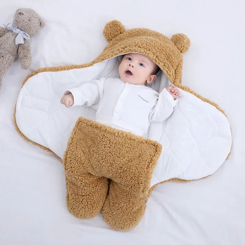 Newborn Baby Sleeping Bags Soft Baby Wrap Blankets Bedding Envelope For Newborn Thicken Fleece Infant Sleepsack 0-6 Months - Cristian Moretti