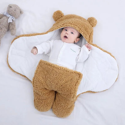 Newborn Baby Sleeping Bags Soft Baby Wrap Blankets Bedding Envelope For Newborn Thicken Fleece Infant Sleepsack 0-6 Months - Cristian Moretti