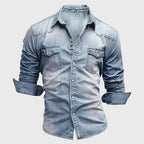 Blu Notturno – Slim Fit Denim Shirt - Cristian Moretti