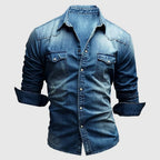 Blu Notturno – Slim Fit Denim Shirt - Cristian Moretti
