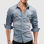 Blu Notturno – Slim Fit Denim Shirt - Cristian Moretti
