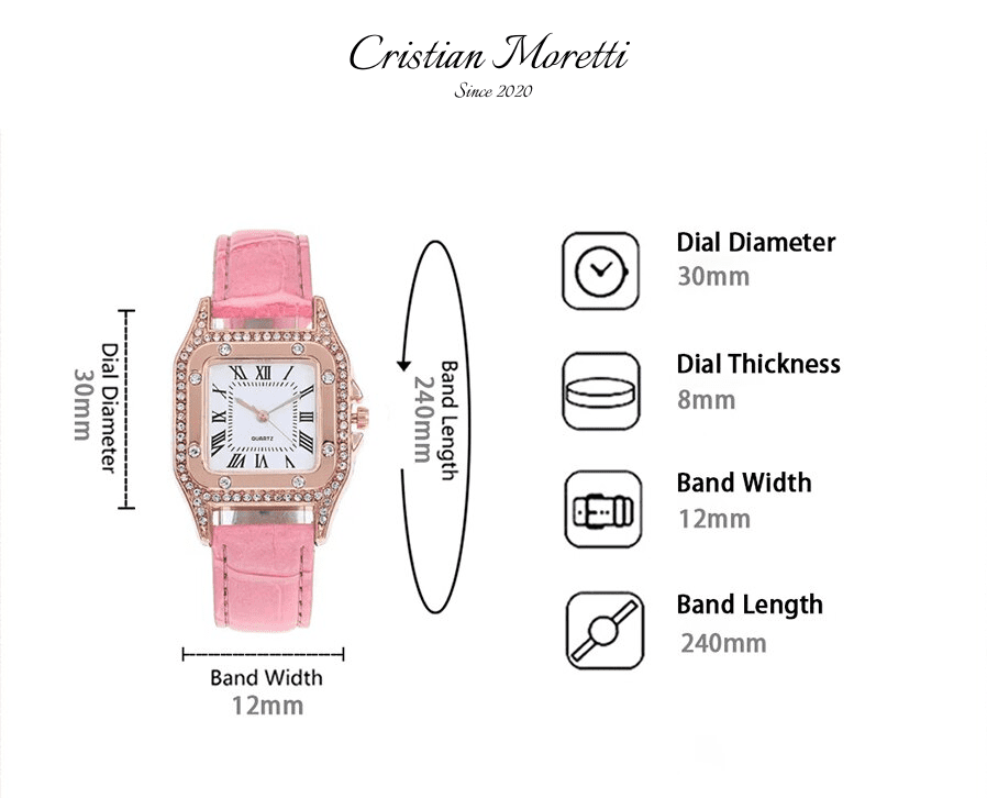 The Lady Violet™ - Watch & Bracelet Set by Cristian Moretti® - Cristian Moretti