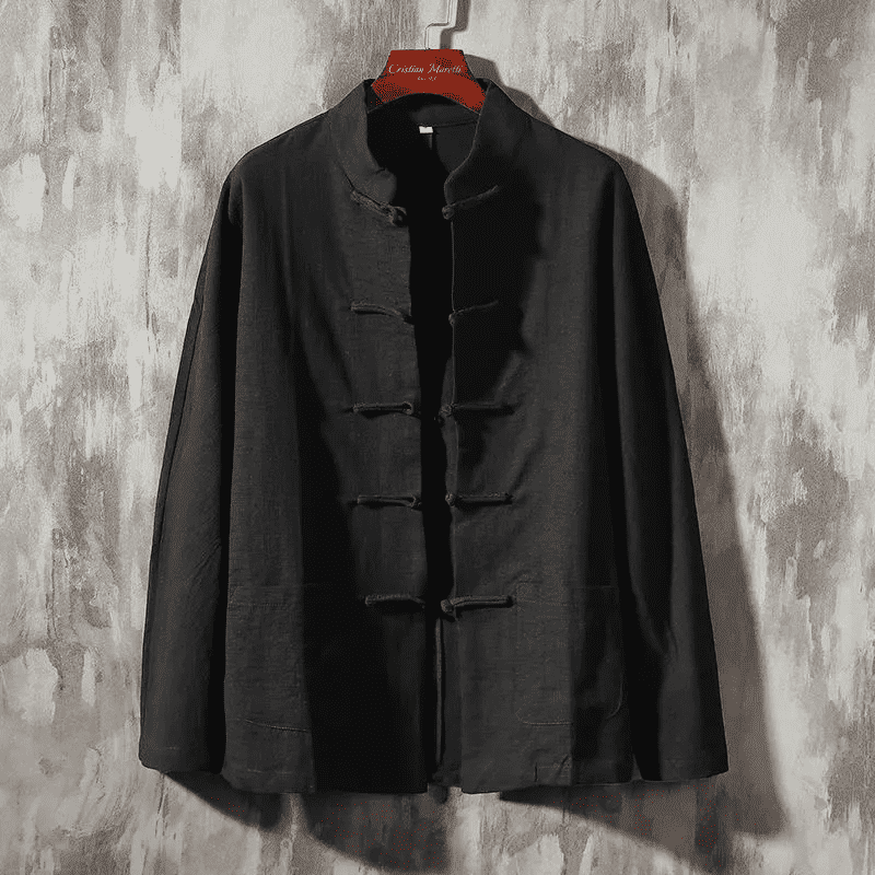 "The Samurai" Japanese Style Linen Shirt - by Cristian Moretti - Cristian Moretti