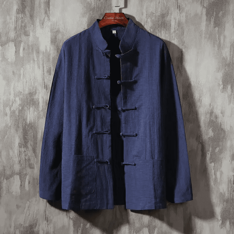 "The Samurai" Japanese Style Linen Shirt - by Cristian Moretti - Cristian Moretti