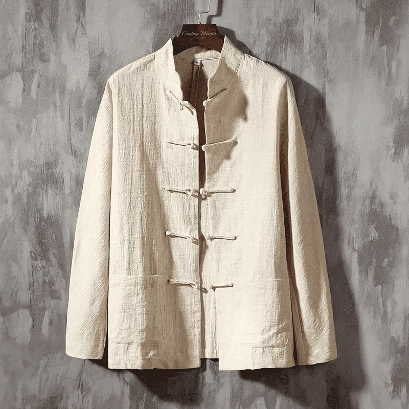 "The Samurai" Japanese Style Linen Shirt - by Cristian Moretti - Cristian Moretti