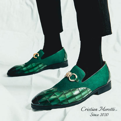 "Luigi" Premium Nubuck Leather Slip-on Shoes by Cristian Moretti®