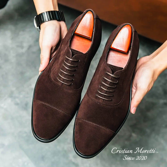 "Amadeo" Elegant Suede Leather Shoes by Cristian Moretti®