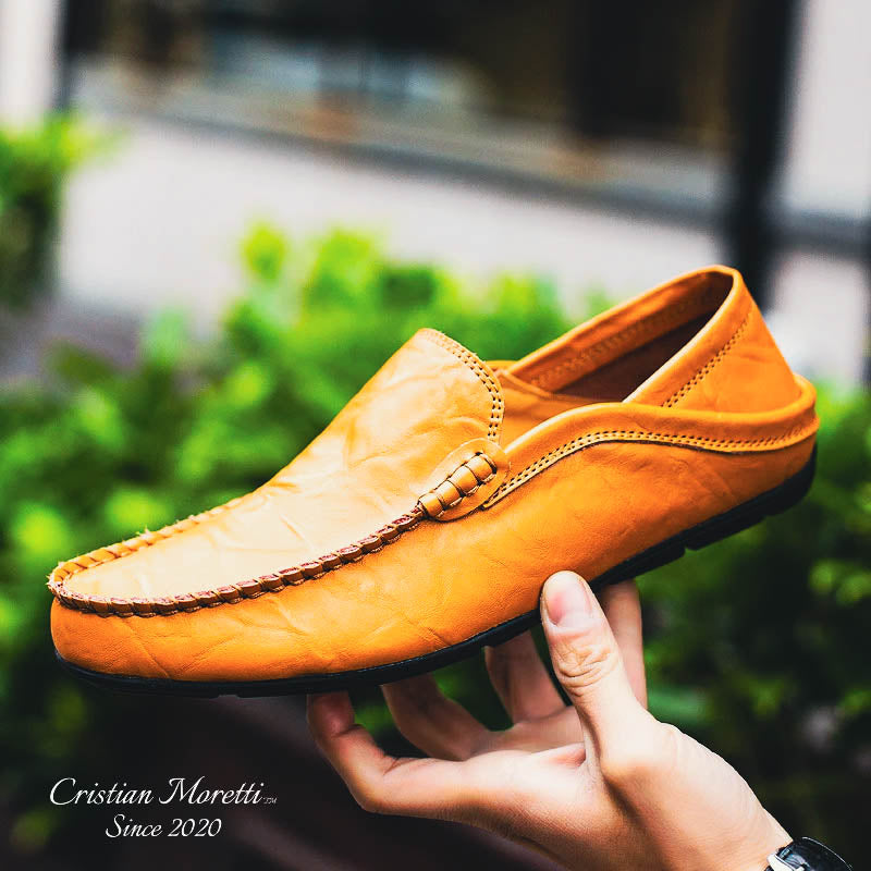 Luciano Mancini™ Genuine Leather Signature Loafers