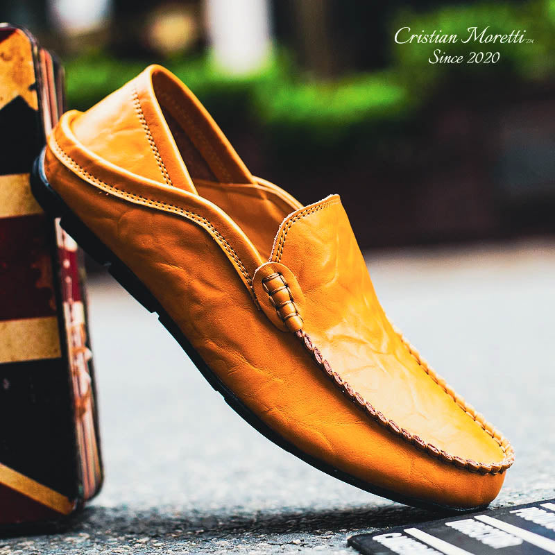 Luciano Mancini™ Genuine Leather Signature Loafers