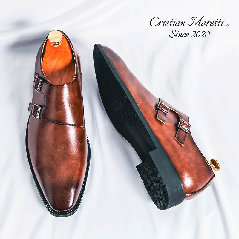 Angelo Marini™ Double Buckle Dress Shoes