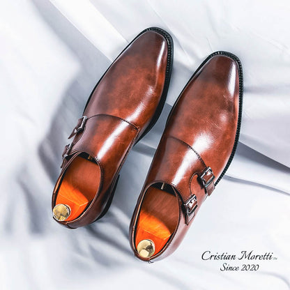 Angelo Marini™ Double Buckle Dress Shoes