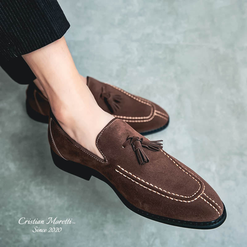 Celino Ferrari Leather Signature Slip on Shoes