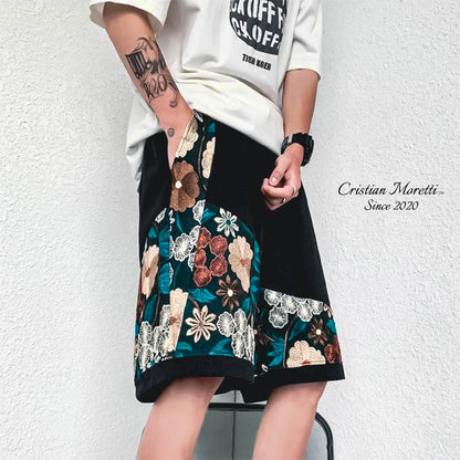 Salvatore Rossi™ Floral Embroidery Shorts