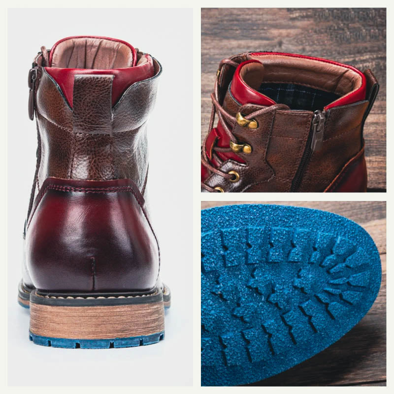 "Antonio Vecchio" Vegan Leather Lace-Up Boots - Cristian Moretti