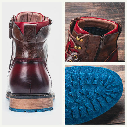 "Antonio Vecchio" Leather Lace-Up Boots