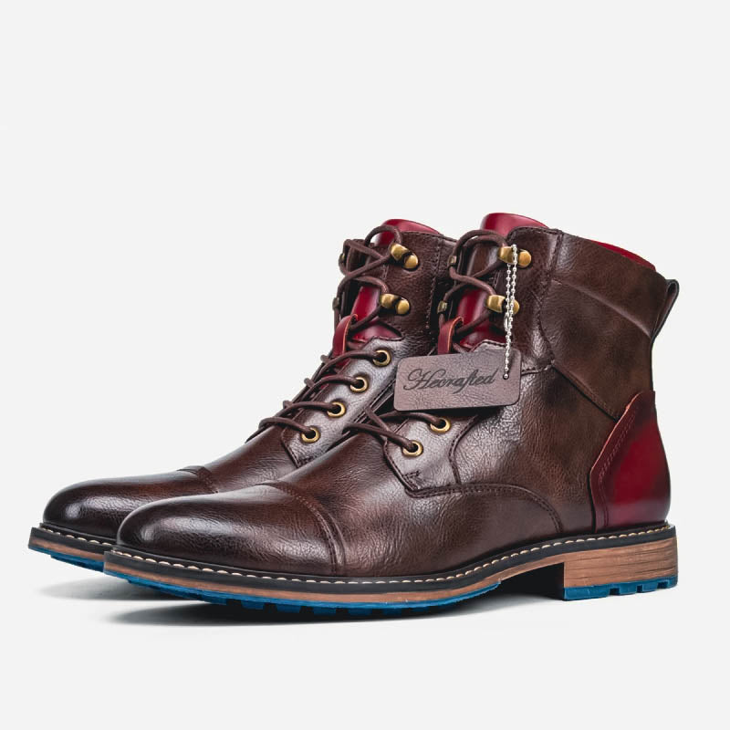 "Antonio Vecchio" Leather Lace-Up Boots