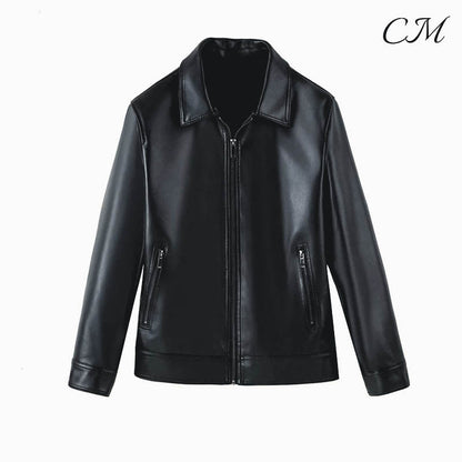 "Vittorio Rossi" Minimalist Leather Jacket