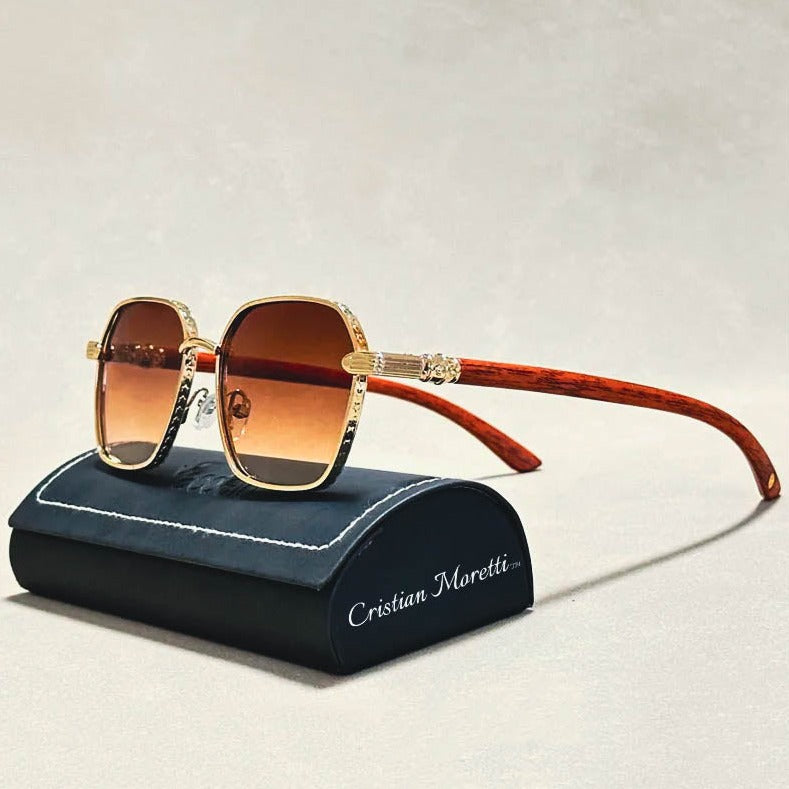 Giovanni™ Retro Wooden Sunglasses - Cristian Moretti