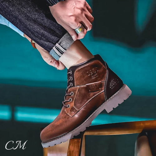 "Iron & Oak" Leather Boots - Cristian Moretti