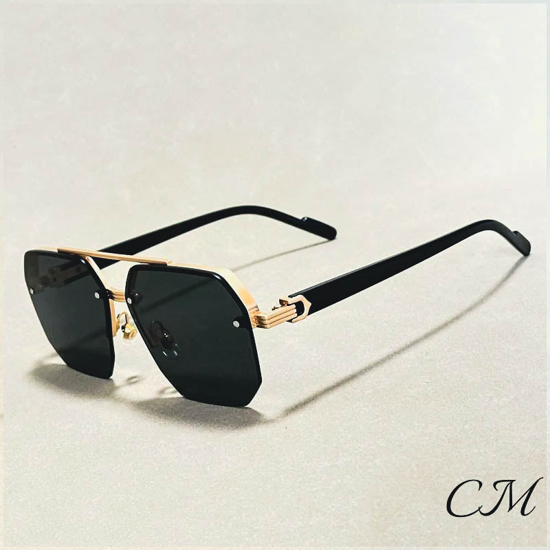 "Jupiter" Semi-Rimless Vintage Sunglasses