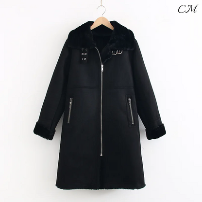 "Tiberia" Leather Winter Coat