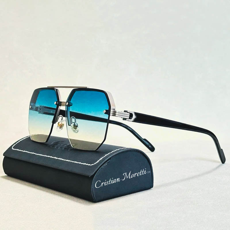 "Jupiter" Semi-Rimless Vintage Sunglasses