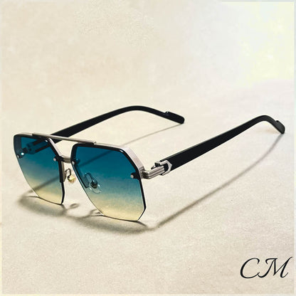 "Jupiter" Semi-Rimless Vintage Sunglasses