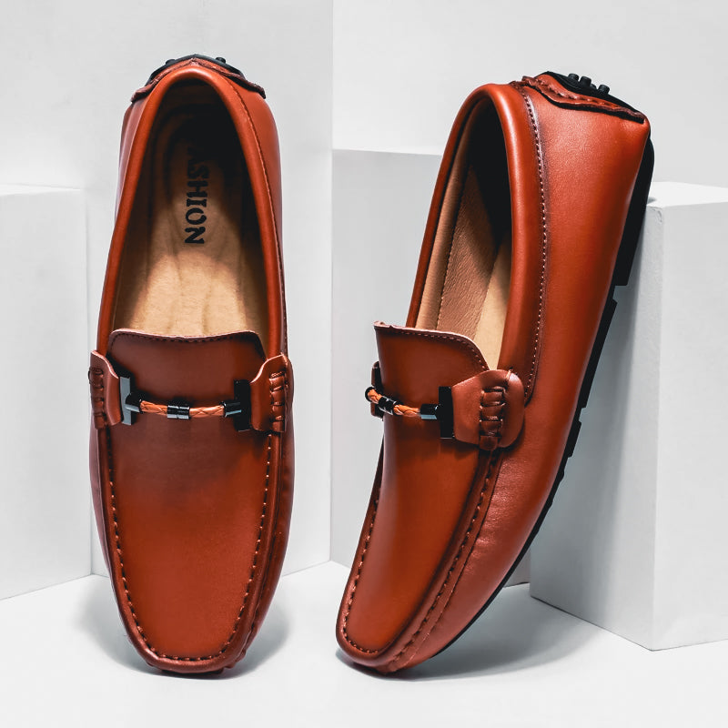 Giovanni™ Italian Genuine Leather Slip-On Shoes by Cristian Moretti®