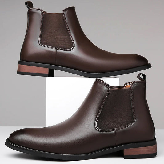 "Valdez" Leather Chelsea Boots