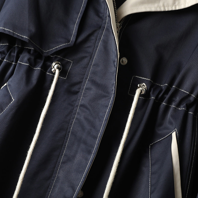 Velluto Ombra – Hooded Trench Coat