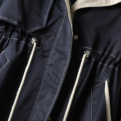 Velluto Ombra – Hooded Trench Coat