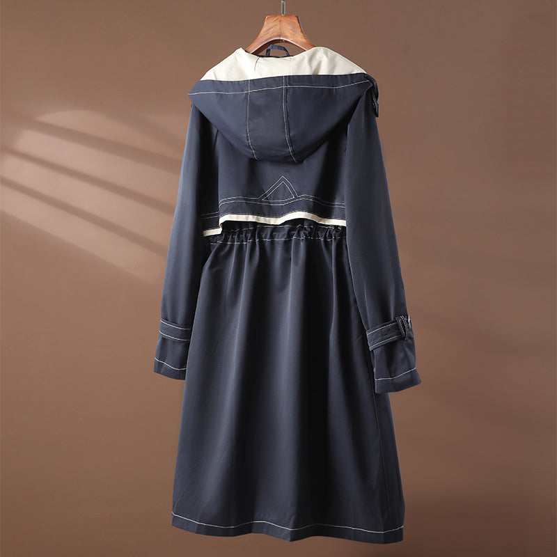 Velluto Ombra – Hooded Trench Coat